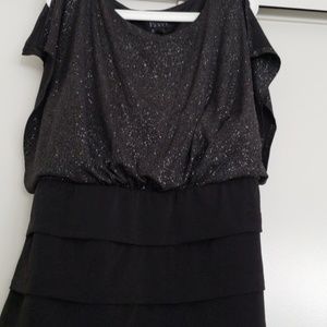 Dress. With glittery silver on the top